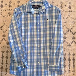 Vineyard Vines Whale Shirt Boys Large Button Down